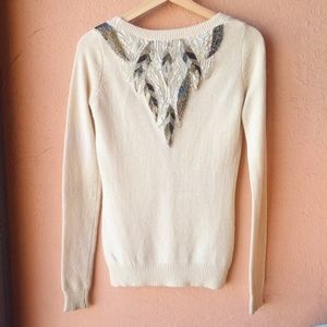 Coincidence & Chance Feather Back Beaded Cardigan